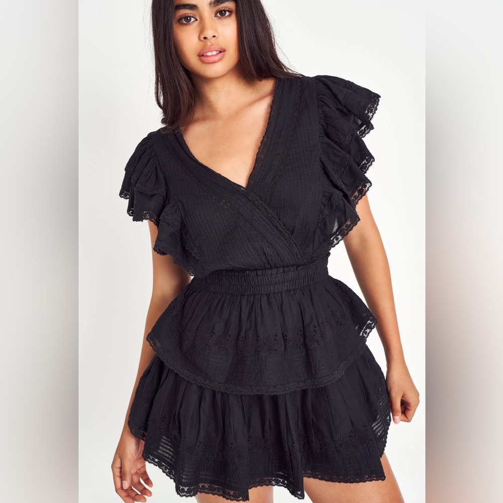 Loveshackfancy Gwen dress in black